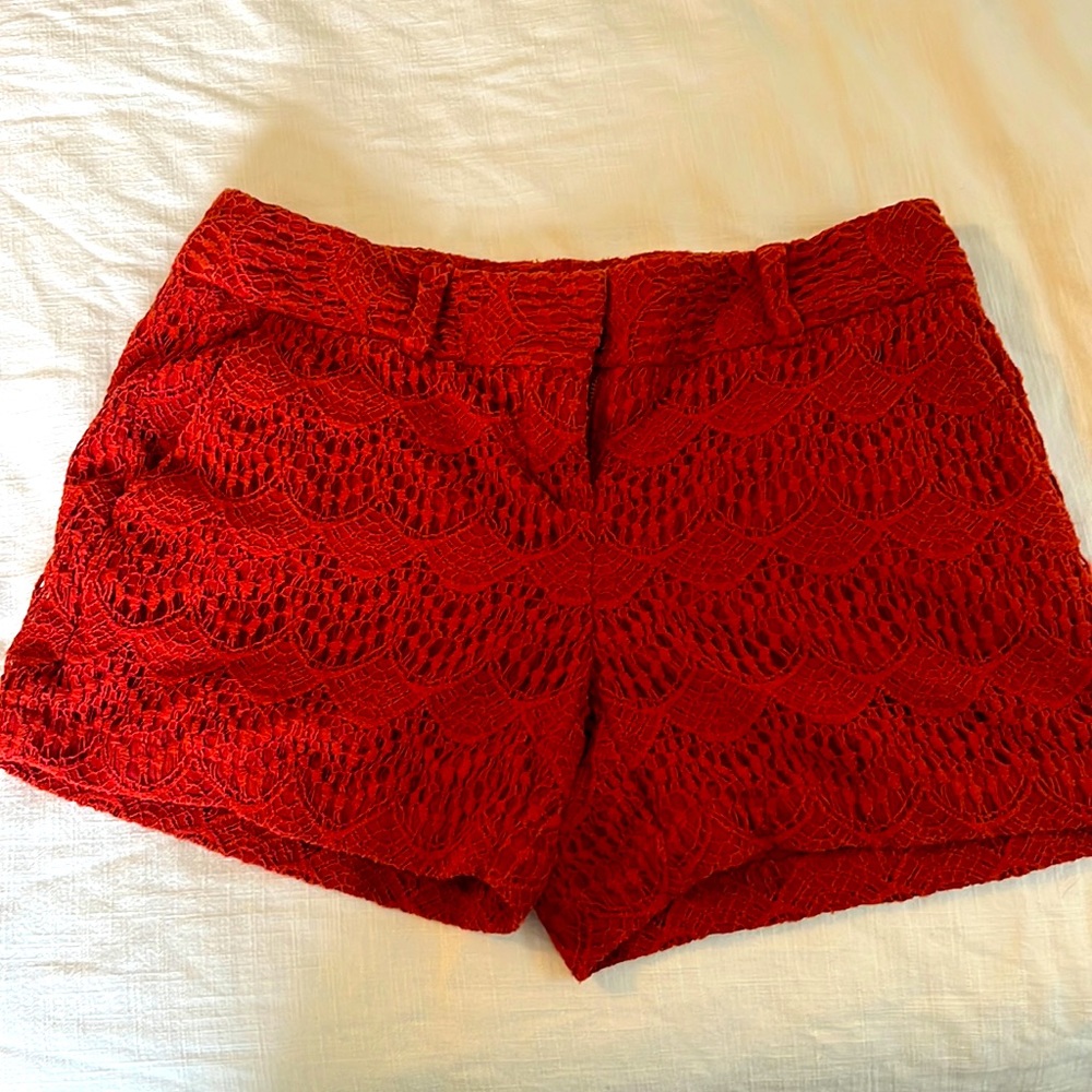 Loft brick red shorts